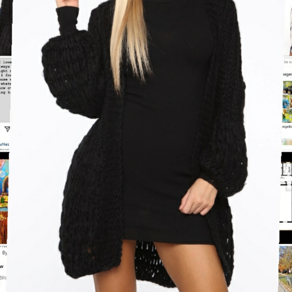 COPY - Fashionnova Black knit cardigan